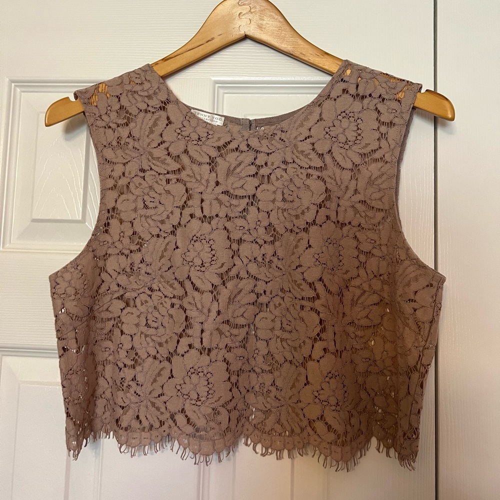 Cropped lace top